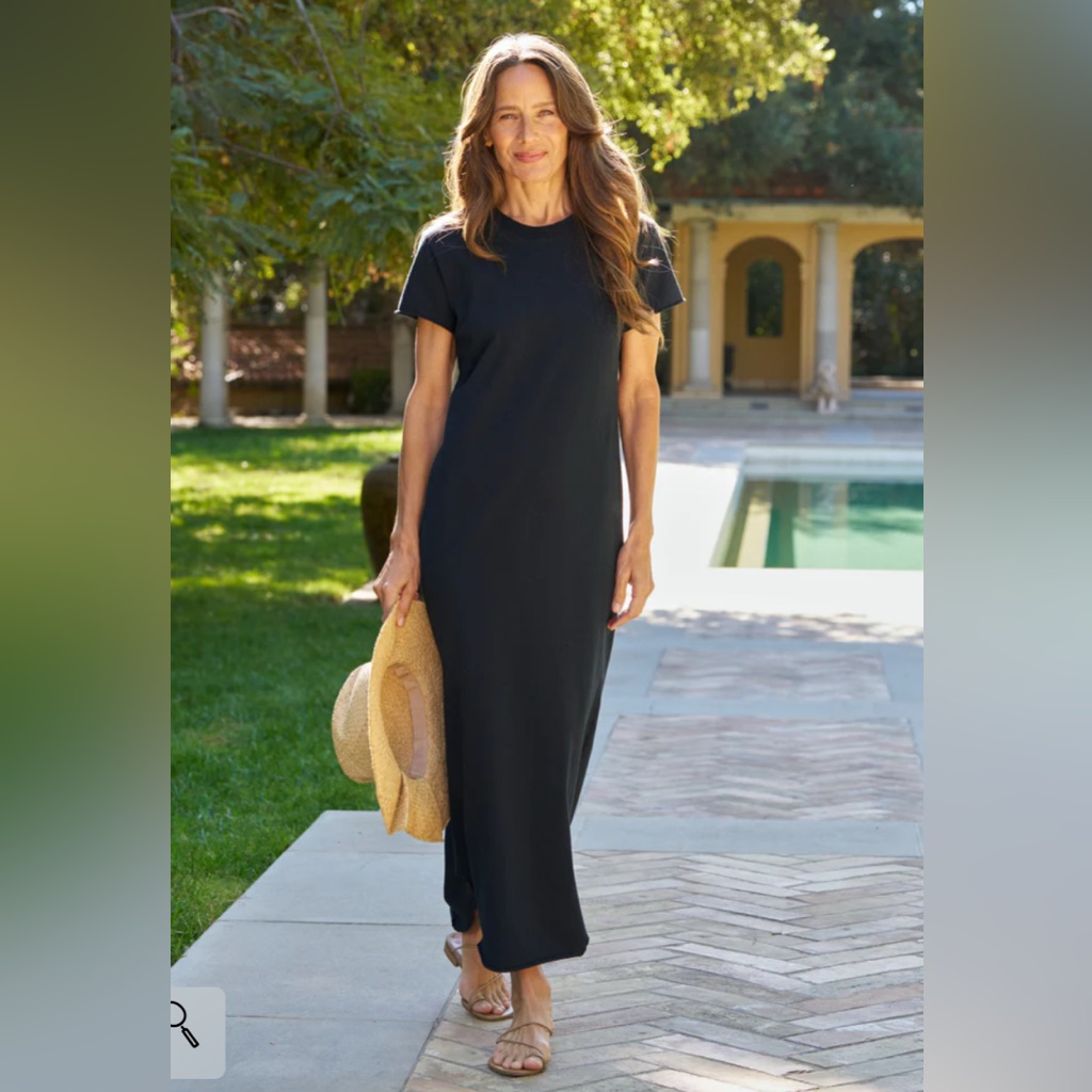 New Frank & Eileen Harper Perfect Tee Maxi Dress British Dark Blue S